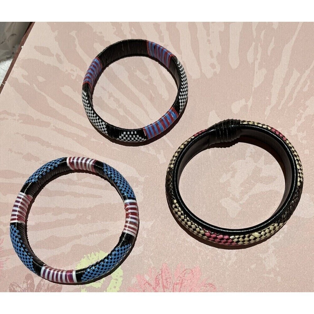 3 Woven Tuareg Bracelet Jewelry For Women Multicolor Plastic Bangle Bracelets